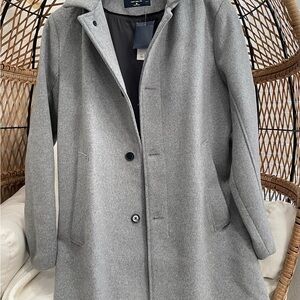 Abercrombie & Fitch Men’s wool blend Light Gray Coat